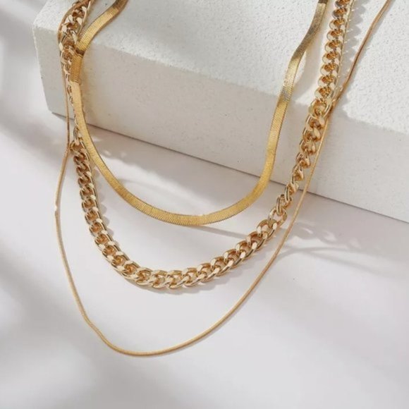 New omen Multi-layer Long Chain Choke Necklace - Picture 4 of 6